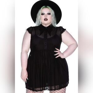 NWT Mesh Eve Hallows Killstar Mini Dress 3x